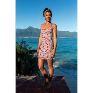 Yelena Noah Dress Sz Medium Mandala Activewear Summer‎ Beach Yoga Spiritual Swim